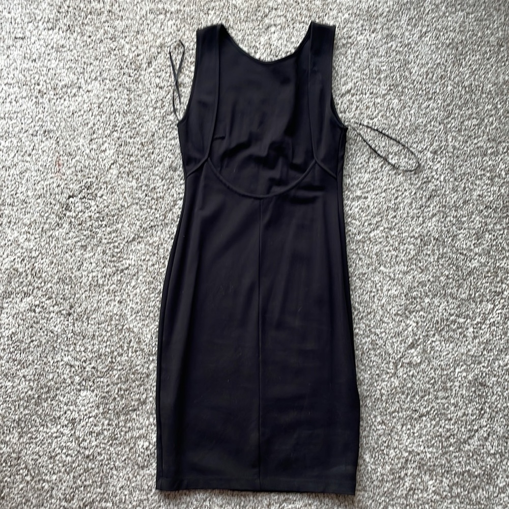Lulus high neck open back tight black dress